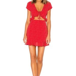Red Polka Dot Dress with cut out